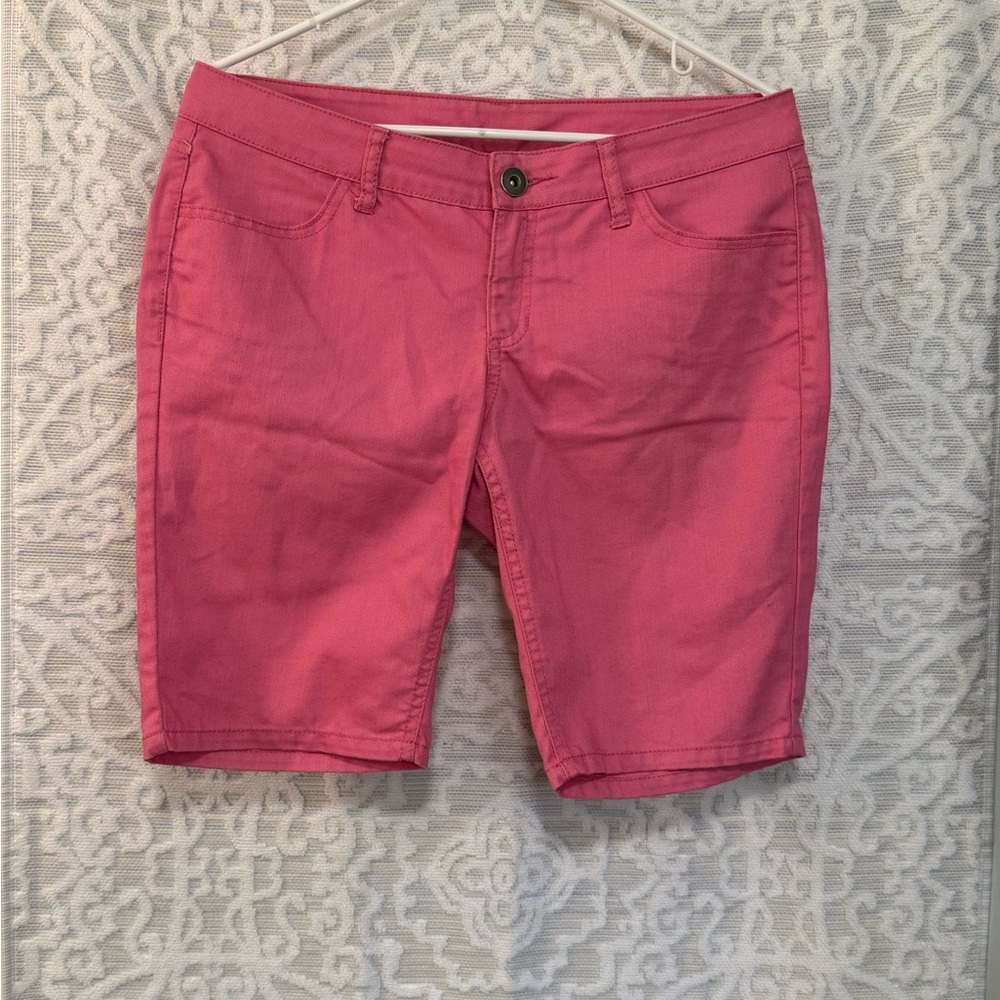 Women's Pink Bermuda Studded Shorts